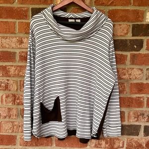 Chico's Long Sleeve Cowl Neck Knit Top Women's 20